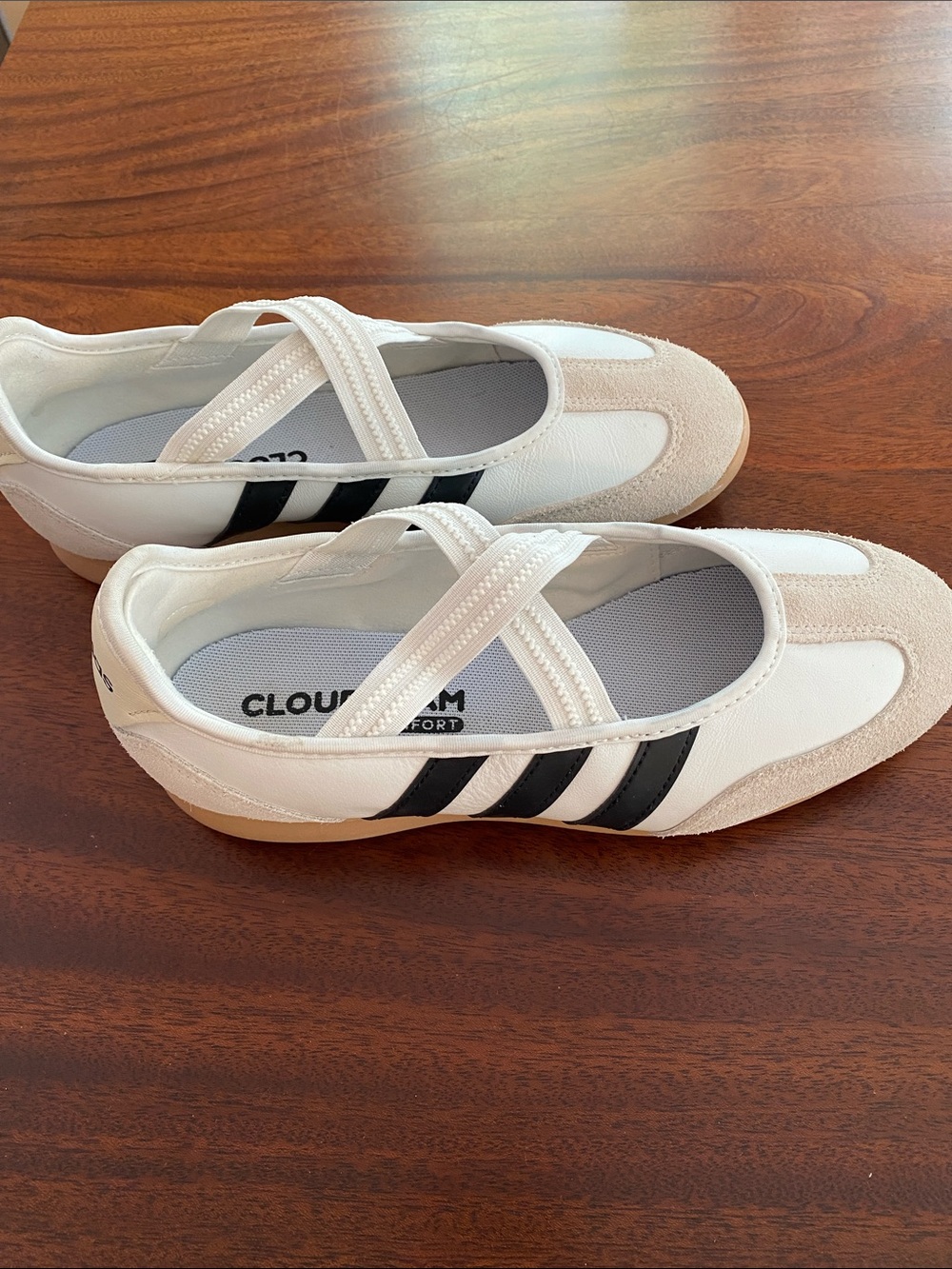 adidas White Crisscross Strap Sneakers